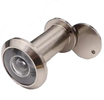 HUATEEN Spioncino per Porta Blindata,Acciaio Inox Spazzolato Adatto Porte 35-60mm Visore Grandangolare 200° con Copertura Antisgardo per Sicurezza Domestica