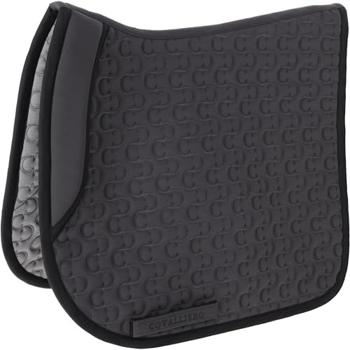 Covalliero - Schabracke Anniversary – atmungsaktive Barockschabracke – Sattel- & Gurtschlaufen mit Klettverschluss – mit Jubiläums-Steppung – Dressurschabracke – Warmblut