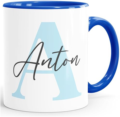 SpecialMe® Kaffee-Tasse Buchstabe Initiale Monogramm personalisiert mit Namen Teamgeschenk Namenstasse Inner-royal standard