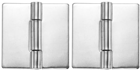 QUARKZMAN 2 Paquets De Charnières Lourdes Soudables, 3 x 2.95 x 0.12 Charnières À Souder En Acier Inoxydable 304 Pour Portes De Remorque, Argenté