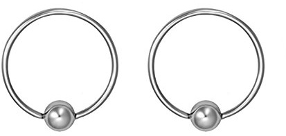 Forbidden Body Jewelry Stainless Steel Captive Bead Ring, Hoop Cartilage, 20g 10mm Every-Day Surgical Steel Ring Body Piercing Hoops 3mm Balls