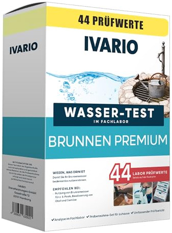 IVARIO Labor-Wassertest Brunnenwasser Premium (44 Prüfwerte) - Fachlabor