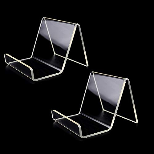 Acryl Buchstütze Transparent Acryl Ständer, für Plakate Speisekarten Buchaufsteller Handyständer Warenträger Schrägsteller,1/2/5 Stück