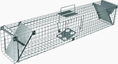 Tierfreundliche Lebendfalle, Katzenfalle, Marderfalle für Lebend Marder | Effektiv & Verletzungsfrei fangen | Wiederverwendbar, einfach zu Stellen, Groß | Anleitung, Köder | Jagd, Käfig, Haus & Garten