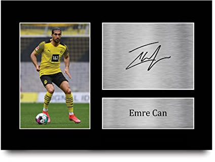 HWC Trading A4 Emre Can Geschenke Gedrucktes Signiertes Autogramm Foto für Fußball Anhänger and Fans