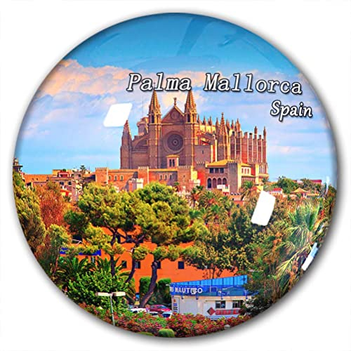Spanien Palma Mallorca Kühlschrankmagnet, Kühlschrank-Aufkleber, dekorativer Magnet, Reise-Souvenir, Kristallglas