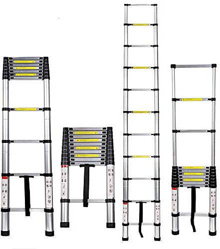 Escalera Telescópica de 3,2M, Escaleras Plegables Multiusos con Mecanismo de Bloqueo, Escalera Antideslizante Extensión para Bricolaje Doméstico, Fácil de Almacenar