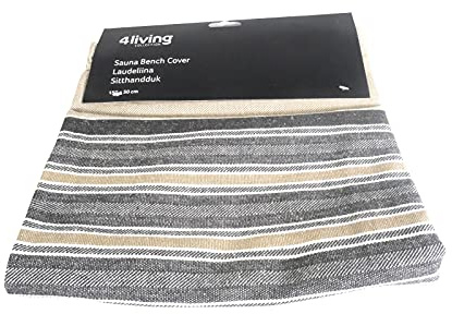 4living bastu sittdyna ligghandduk mörk randig tillverkad av 100 % bomull 150 x 50 cm av SudoreWell®