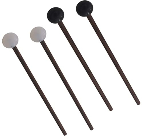 Vaguelly 2paare Holzgummiklopfer Für Ethereal Drum Leichte Percussionstöcke Zubehör Für Schlaginstrumente Langlebig Und Handlich