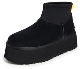 UGG Stivaletti Classici in Pelle Nera Mini Dipper