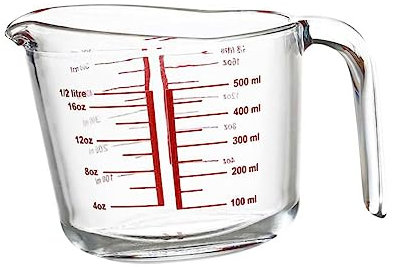 PRETYZOOM Taza Medidora De Vidrio Templado Práctica Herramienta De Medición Para Panadería