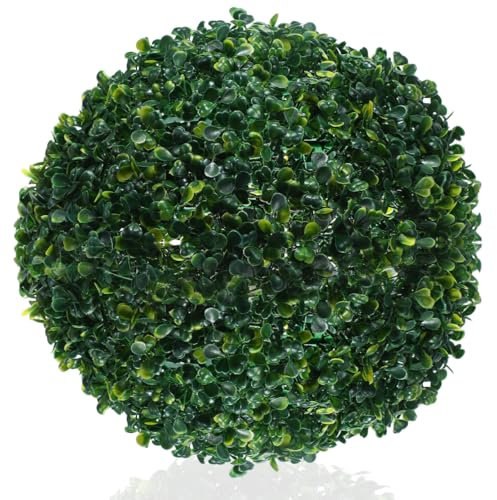 ABOOFAN Bola Topiaria Artificial 33 Cm De Diámetro Bolas Decorativas De Césped Sintético Resistentes para Exteriores e Interiores Decoración De Jardín Porche 2 Unidades