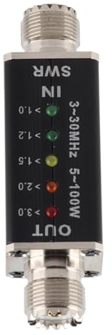 SWR-Messgerät, 3-30 MHz 10-50 W Stehwellenmessgerät aus Legiertem Stahl für Antenne