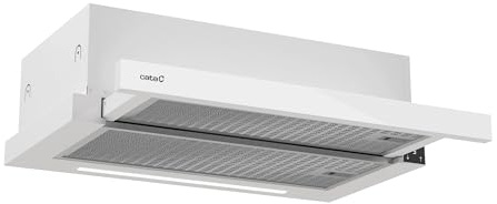 Cata Campana Extractora Telescópica TFH 6430 GWH/B 4 Niveles de Extracción 3+1 TURBO Panel de Control Táctil Motor Brushless Extra Silencioso Iluminación LED Fácil Instalación Ancho 60cm Color Blanco