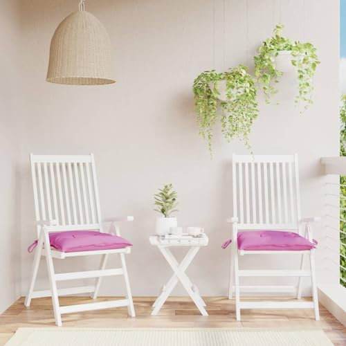 LAPOOH Stuhlkissen 2 STK. Rosa 50x50x7 cm Oxford-Gewebe, Sitzkissen, Stuhlpolster, Stuhl Kissen, Sitzpolster, Chair Cushion, Stuhlauflage