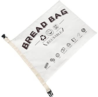 Amosfun Buckle Style Bread Bag Unbleached Cotton Loaf Bag Reusable Bread Pouch Storage Fresh
