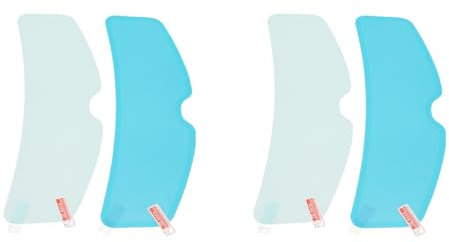 2 Pièces 24,5 Cm ,6 Pouces Casque De Moto Imperméable -Buée Visière Ensemble De Films Moto Film Imperméable Intérieur Extérieur Haute Transparence Universel Accessoire Moto Équipement Moto Moto