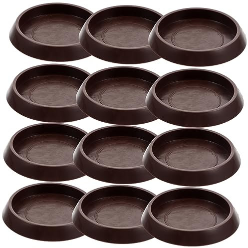 WEKADRIN 12 Pièces roulettes Fixes pour Tapis Pinces Coussin de caboteur de Roue de Chaise accoudoir Pro Mignonette migneaux de canapé Petits de lit Plastique Light Brown