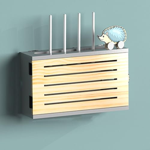 TapferBahn Home WallMounted Wifi Box,Wireless Router Storage Box,Router Rack Tv SetTop Box,Adjustable,Ventilation,Strong LoadBearing Capacity,Suitable For Storing Wifi Routers,Remote Controls