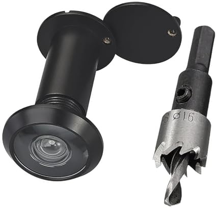 KEXIAO Mirilla para puerta privada, lente en ángulo super, acero estable mate, para puerta de entrada de 35 60 mm de grosor, uso diario