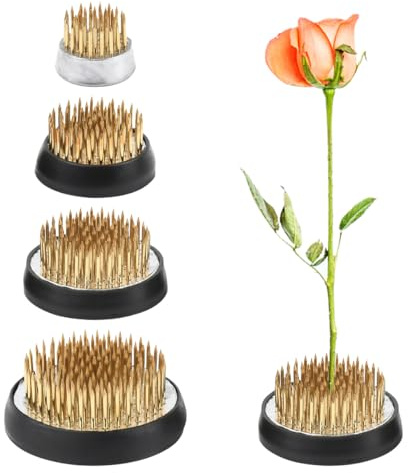TMBMLPP 4 Stück Blume Frosch Rund Halterung für Arrangements,Runder Ikebana,Unterschiedliche Größe,Kenzan Steckigel für Blumenarrangements Blumenläden Büros Gärten Teestuben (23mm/34mm/40mm/50mm)