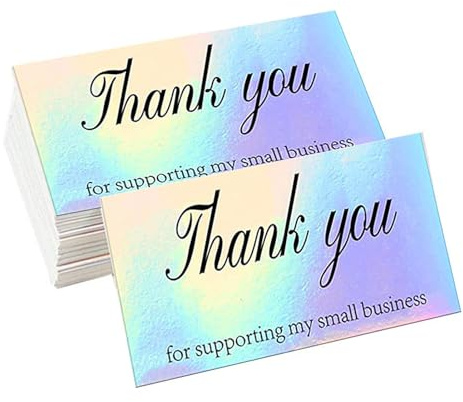 Holographic Cardstock Uncoated Blank Back Show Appreciation Cards