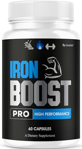 Iron Boost Pro Capsules - Official Iron Boost Pro Advanced Supplement Support Pills - Maximum Strength, Natural IronBoost Pro for Overall Health & Wellness Reviews, 60 Capsules for 1 Month