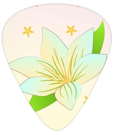 12-teiliges Plektrum-Set Blooming Narzissen – perfekt für Anfänger und Profis (Bass-, Elektro- und Akustikgitarren)