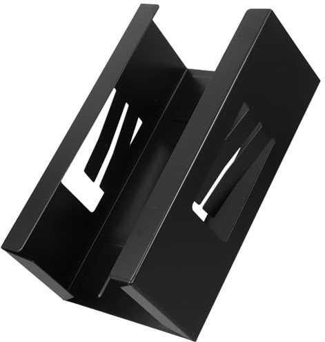 Holibanna Magnetic Glove Holder Box for Disposable Gloves and Tissues, Black Magnetic Tissue Dispenser with Tray, Tool Box Accessory for Wall Mount Storage in Garage and Workshop
