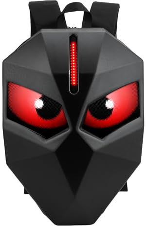 Aolidsive Programmerbar LED-ryggsäck med Stor Kapacitet 3D Hardshell Motorcykelryggsäck för Pendling och Utomhusäventyr