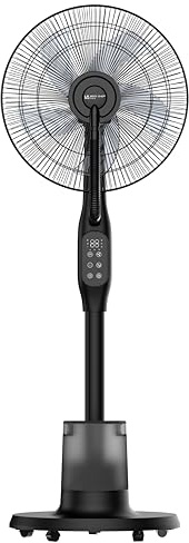 Megashopitalia Golvfläkt med 90 W dimma, oscillation och timer, upp till 24 timmar
