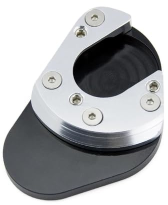 För Kickstand Extension Pad Sidostöd Förstora Expander för motorcykelställ(Sliver Black)