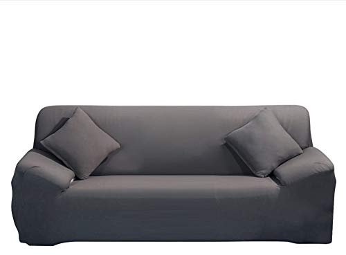 ele ELEOPTION Sofa Überwürfe Sofabezug Stretch elastische Sofahusse Sofa Abdeckung in Verschiedene Größe und Farbe (3 Sitzer für Sofalänge 170-220cm, Grau)