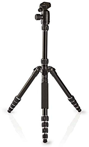 Stativ - Maximale Belastbarkeit: 3.0 kg - Min. arbeitshöhe: 17.5 cm - Max. Arbeitshöhe: 145.0 cm - 3 Segmente - Kugelkopf - Tragetasche enthalten - Reversible Mittelsäule - ABS/Aluminium