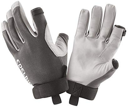 EDELRID Guantes de Trabajo Unisex para Adultos Closed II, Titanio, Talla M