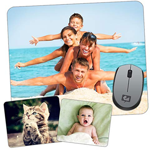 Photo Mouse Mat - Personalised Gift - Non-Slip Rubber Base Pad for PC Laptop Computer Mac Gaming Room Office/Work Novelty Mousepad Company Logo Picture