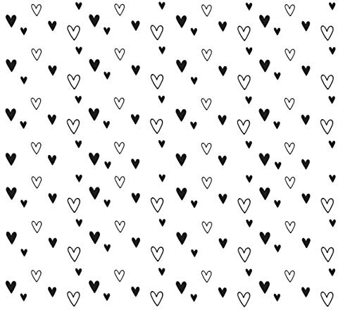 Rayher 50242000 Clear Stamps Hintergrund Herzen, Bogen 102.5x97mm. 1 Motiv, klar, transparent, durchsichtig, Stempel Hochzeit, Silikonstempel