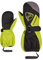 Ziener Unisex Baby Laurus Ski-Fäustlinge/Winter | wasserdicht, Lange Stulpe, reflektierend, Black.Lime, 80cm