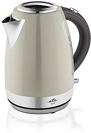 ETA Bouilloire Ela - 1,7 l - 2100 W - Prise centrale 360° - Beige