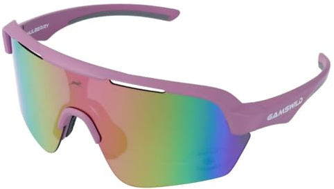 Gamswild WS7138 Fahrradbrille - Sonnenbrille - schnelle Rennradbrille - bruchsichere Polycarbonatgläser mit 100% UV400 Schutz – 32 g