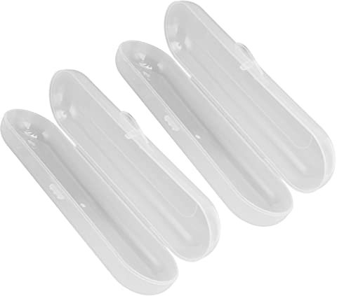 Entatial Babygeschirr-Etui, tragbare staubdichte PP-Babylöffelbox für Kleinkinder-Utensilien(transparent)