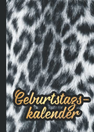 Immerwährender Geburtstagskalender ❀ jahresunabhängiges A6 Buch ❀ Design Leo: kleines, handliches Format mit Platz für ihre Adressen ❀ ohne Jahr