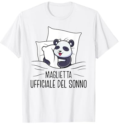Panda Camicia Da Notte Dormire Ufficiale Maglietta