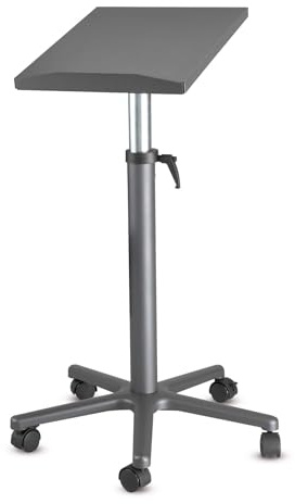 MAUL Beamertisch MAULpro | Tisch für Projektor und Beamer | Stufenlos höhenverstellbarer Laptopständer | Stabiler Sternfuß mit 5 Rollen | Büromöbel für Laptop, Notebook und Tablet | Anthrazit