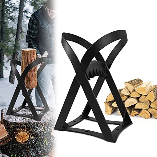 HENGMEI Manueller Holzspalter Quick Hackklotz Brennholzspalter Einfacher Spaltwerkzeug Tragbarer Kaminzubehör für Holzofen, Campingplatz, Zuhause, 24.5x21x37CM