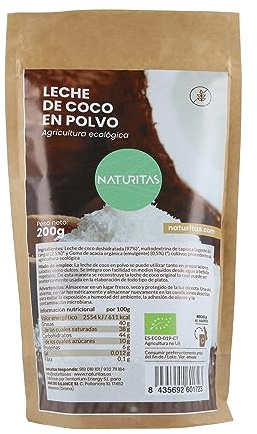 Latte di Cocco in Polvere Bio 200g Naturitas Essentials | Agricoltura biologica | Senza glutine