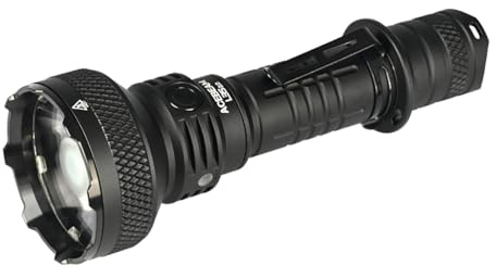 ACEBEAM L35 Tactical Torch, 5000 High Lumens Rechargeable Torch, 650 Meters Long Range Throw Led Torch, Super Compact Dual-Switches Torch for Emergency, Black