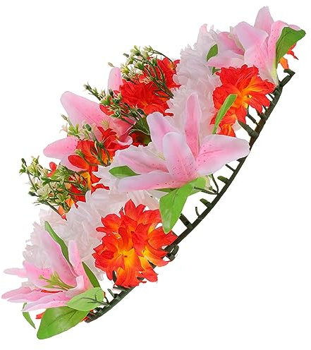 Amosfun Artificiale per Funerali Fiori da Cimitero per Funebre Realistica Commemorativa del Lutto Non Necessita di Annaffiatura