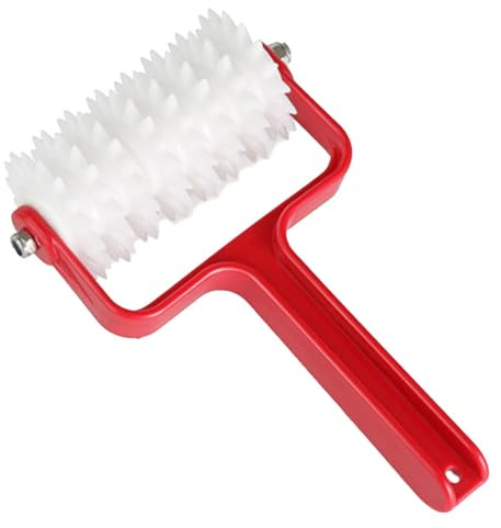 TTETTZ Pizza Dough Docker Rollers Pizza Rolling Pin Home Bread Needle Pastry Roller with Spikes Wheel Hole Puncher for Pie Biscuit
