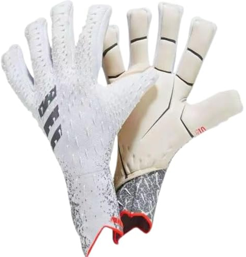 PLbSe Histarstore5 Football Goalkeeper Gloves Goalkeeper Training Gloves Strong Grip Anti-Slip and Breathable for Adults and Kids (White, 9)